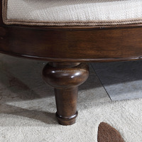 Louis XV Design Wohnzimmermöbel Sofa-Set Massivholz Stoff-Sofagarnituren Klassischer Französischer Landhausstil Sofa