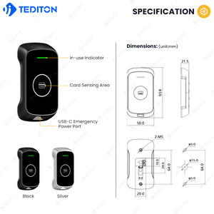 Tediton Muebles Bloqueado Zapatero Gabinete Invisible Digital RFID Tarjeta de <span class=keywords><strong>tarifa</strong></span> Desbloqueo Gabinete Cerradura Locker Lock - Product Image 4