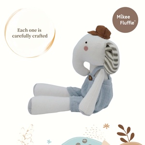 Chất Lượng Cao Cotton Dệt Kim Len Đồ Chơi Dễ Thương Sang Trọng Gấu Ngựa Lợn Vịt Con Voi Móc Khóa Túi Đồ Chơi Cho Trẻ Em Nhẹ Nhàng - Product Image 5