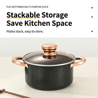Ensemble de casseroles et poêles antiadhésives en acier inoxydable 8 pièces avec couvercles en verre, ustensiles de cuisine personnalisés pour la maison