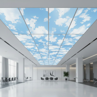 Plafonniers LED plats 2x4, ciel bleu nuageux, technologie avancée, bureau, panneau LED carré, dimmable, CRI élevé 82+, 120