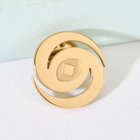 Broche personnalisable en acier inoxydable pour femmes, broche avec Logo, nom sur mesure