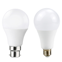 Ampoule LED de couleur blanche A60, boîtier d'ampoule, 7W 9W 12W 15W 18W 24W, culot E27 B22 E14, alimentation AC/DC 220V, ampoule LED