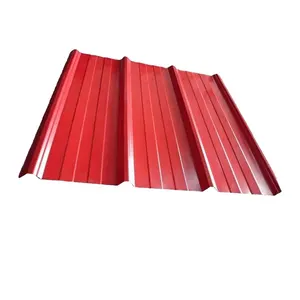 Factory Supply Roofing Sheet Color Steel Tiles 0.23mm Double Coating Red Color Painted