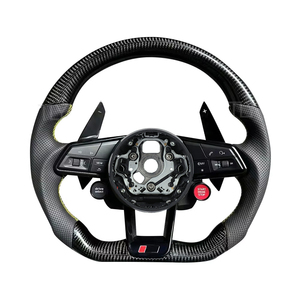 Volante in Pelle e Fibra di Carbonio per <span class=keywords><strong>Audi</strong></span> R8, Q5 2019, <span class=keywords><strong>RS6</strong></span> C7, A5 2013, A3 8Y 8V, A6 2017, TT 8N 2016 2015, S5 - Upgrade - Product Image 5