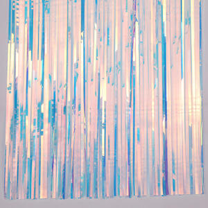Iridescent Foil Fringe Curtain Tinsel Party Backdrop Decorations Iridescent Photo Backdrop Multicolor Curtain <strong>Door</strong> <strong>Streamers</strong> - Product Image 2