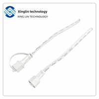 Adaptateur mâle étanche IP67 Xinglin M13 12V pour éclairage LED extérieur, avec capuchon anti-poussière à 3 broches et 3 conducteurs, câble en cuivre