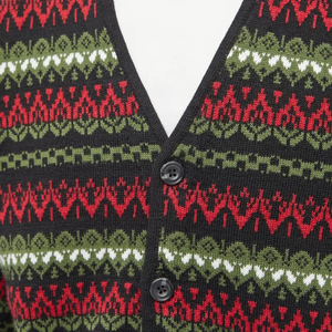 HUIFAN Custom <strong>Woollen</strong> Thermal Knitted With Button Jacquard Sweater Long Sleeve V Neck Knit Striped <strong>Mens</strong> Sweater <strong>Cardigan</strong> Jumper - Product Image 5