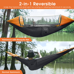 Grand <span class=keywords><strong>hamac</strong></span> de Camping Portable de randonnée <span class=keywords><strong>avec</strong></span> <span class=keywords><strong>moustiquaire</strong></span>, Parachute d'extérieur, <span class=keywords><strong>hamac</strong></span> <span class=keywords><strong>suspendu</strong></span> ultraléger <span class=keywords><strong>avec</strong></span> sangles d'arbre, lit-balançoire - Product Image 3