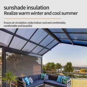 Stores enrouleurs extérieurs de haute qualité, résistants, imperméables, avec télécommande électrique, installation intégrée, coupe-vent, polyester + PVC - Product Image 5