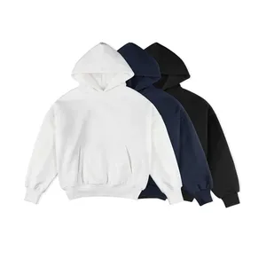 Özel üreticileri hiçbir dize erkekler toptan kalın yüksek kaliteli damla omuz 400gsm Hoodie