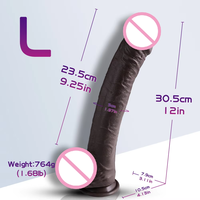 Masturbateurs géants noirs de 11 pouces, jouet sexuel pour adultes, produit pour femmes, en silicone liquide, réaliste, gros dildo pour femmes et hommes