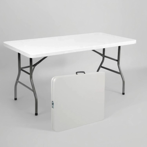 Atacado Branco Portátil Ao Ar Livre Mesa de Cadeira Dobrável 6ft 8ft Plastic Dinning Bbq Picnic Camping Mesa Dobrável para Eventos - Product Image 1