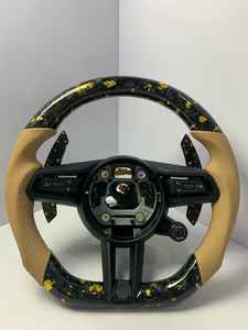 Volante de Cuero Personalizado de Fábrica para Volan Porch Cayenne Lenkrad Panamera <span class=keywords><strong>Taycan</strong></span> Macan 911, Motores para Volante - Product Image 4