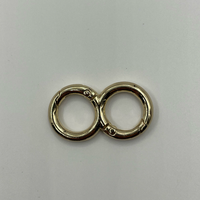 Cierre de anilla en O con doble resorte en forma de 8, ecológico y personalizado, hebilla de conexión de metal multicolor para accesorios de ropa, bricolaje, sujetadores y bolsos