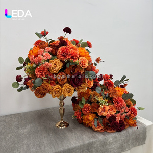 LEDA - Ramo de Flores de Alta Calidad de 60 cm con Flores de Color Naranja para Decoración de Eventos - Product Image 2
