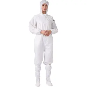 Washable and reusable clean room clothes Blue, white, pink antistatic suit coverall suits