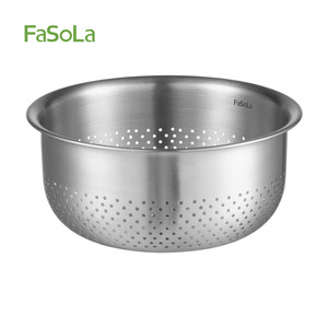 Passoire en acier inoxydable FaSoLa 304 de qualité alimentaire avec graduations pour le lavage des légumes et des fruits, usage en cuisine - Product Image 5