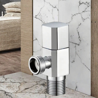 Robinet d'angle moderne en acier inoxydable personnalisé, accessoires de robinetterie, installation facile pour salles de bain, cuisines et appartements