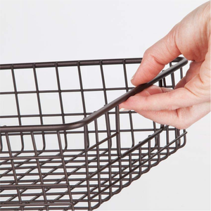 Organisateur de bureau nordique en fil métallique, panier de rangement écologique fait main avec poignées pour armoires de cuisine, garde-manger et buanderie - Product Image 3