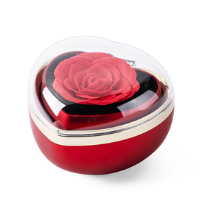 Caja de Joyería ROMANTIC KKP en Forma de Corazón, Nueva, Roja, Regalo de San Valentín, Diseño Cuadrado, Caja para Anillo de Compromiso - Product Image 5