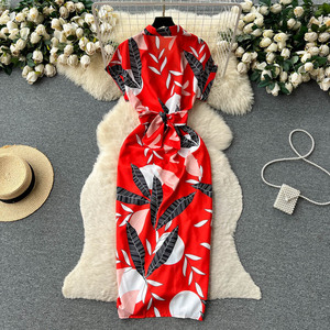 Nuevo <span class=keywords><strong>vestido</strong></span> <span class=keywords><strong>de</strong></span> verano con estampado <span class=keywords><strong>de</strong></span> <span class=keywords><strong>flores</strong></span> plisado <span class=keywords><strong>de</strong></span> <span class=keywords><strong>noche</strong></span> <span class=keywords><strong>para</strong></span> mujer - Product Image 3