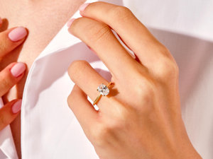 Nhẫn cưới/nhẫn đính hôn đôi bằng bạc S925, đá moissanite VVS1, kiểu dáng thời trang, sang trọng. - Product Image 3