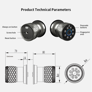 Biometric <strong>Fingerprint</strong> <strong>Smart</strong> <strong>Lock</strong> BL 20 Convenient Secure Access Tuya App WiFi Network Password Card Storage Options Cloud Data - Product Image 5