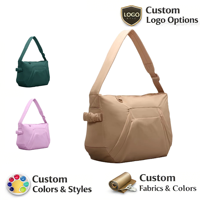 Sac bandoulière croisé spacieux en nylon pour femme, modèle croissant, idéal pour les voyages – Qualité supérieure