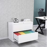 Mobilier de bureau Protection anti-basculement Rangement en acier Armoire de rangement latéral à 2 tiroirs en métal