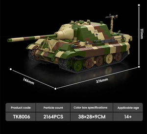Kit de construction militaire à l'échelle 1:35 du chasseur de chars <span class=keywords><strong>allemand</strong></span> Sd Kfz 186 Jagdtiger 201 de la Seconde Guerre mondiale, pour les amateurs adultes. - Product Image 2