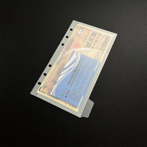 Nouvel arrivage Enveloppes à billets à double couche personnalisées et transparentes givrées à feuilles mobiles Système d'épargne <span class=keywords><strong>2</strong></span> pochettes pour classeur A6 - Product Image 6