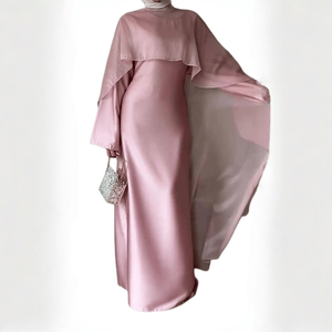 Satin Chiffon Overlay Dresses