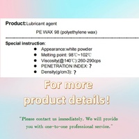 Pelumas Eksternal Bubuk Putih Kemurnian Tinggi 98% untuk Ekstrusi PVC WPC SPC Lilin Polietilena Lilin PE PE98