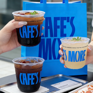 Gobelets à café personnalisés avec logo, jetables, transparents, noirs, pour boissons froides, gobelets en PET pour thé à bulles, gobelets en <span class=keywords><strong>plastique</strong></span> en forme de U avec couvercles à bec - Product Image 4