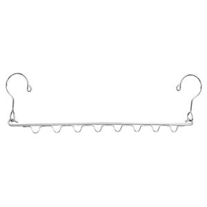 Clothing Organizer Stainless Steel Hanger Compact Hook Type Vertical <b>Hanging</b> Storage Solution For <b>Wardrobe</b> Multi Layer Clothes - Product Image 2