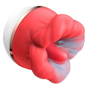 Vente en gros grande bouche rose Vibromasseur étanche 10 vitesses par aspiration ABS/Silicone USB rechargeable pour lécher les lèvres - Product Image 4