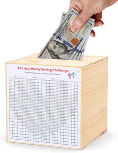 Tirelire en <span class=keywords><strong>bois</strong></span> poli avec objectif d'épargne tirelire pour adultes et enfants tirelire avec comptoir cadeau - Product Image 5