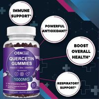 Gummies exclusives transfrontalières rajeunissantes à la quercétine pour une meilleure densité osseuse, enrichies en vitamine C et zinc, 180g, contiennent du sucre
