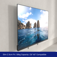 Braket TV Zeno Adjustable Tilt 26-60 Inch dengan Tali Tarik VESA 100x100-400x400mm Kapasitas Beban 50kg Baja Cold Rolled untuk Pemasangan TV di Dinding
