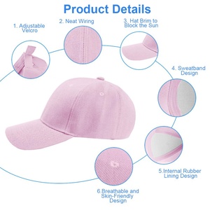 706-Pink <b>Baseball</b> <b>Cap</b> for Men, Classic Plain <b>Baseball</b> Hats Polo Style Hat, Adjustable Sports Casual <b>Cap</b> - Product Image 4