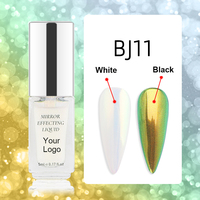Échantillon gratuit poudre de miroir à ongles liquide à faible quantité minimale de commande poudre acrylique à effet miroir