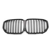 Accessoires Auto Double Lattes Avant Rein Pare-chocs ABS Noir Mat Mesh Grill pour pour X5/X6 G05 2019-