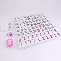 Coffret Cadeau de Mahjong en Acajou Américain Premium Classique Personnalisé, Texture Gravée Exquise, Sensation Lisse, Emballage Bois Pliant