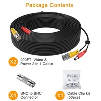 Cable BNC para cámara de seguridad siamesa, Cable BNC para sistema de videovigilancia DVR AHD HD de 5MP, todo en uno
