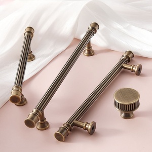 Hot Sale Solid <strong>Antique</strong> Brass Wardrobe Handles Luxury Cabinet Handle Closet Pulls <strong>Drawer</strong> <strong>Knobs</strong> - Product Image 3
