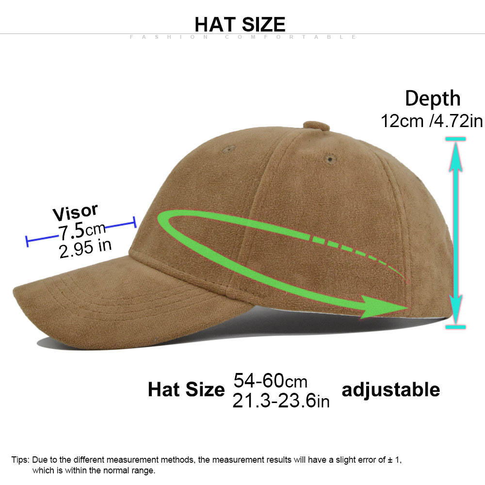 Trendy Apparel Shop Plain Faux Suede Leather Baseball Cap - Grey, Adjustable, Structured Fit - View #12