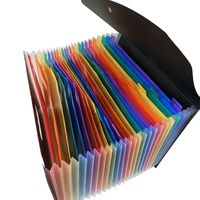 Carpeta de Archivos Expandible de 24 Bolsillos con Cubierta - Organizador de Archivos Expandible de Plástico Grande Tipo Arcoíris, Carpeta Acordeón Autoportante