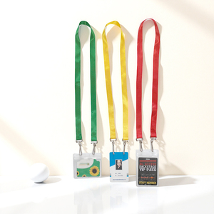 Tùy Chỉnh Móc Kép <span class=keywords><strong>Polyester</strong></span> Dây Buộc Với Kỹ Thuật Số Thăng Hoa Lụa Màn Hình In Ấn Cho Doanh Nghiệp Nhập Vào Huy Hiệu Chủ Thẻ - Product Image 2