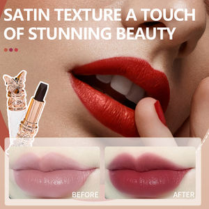 3 Tipos de Vermelho em 1 Batom Velvet Matte Batom Non-stick Cup Lip Glaze Impermeável Longa Duração Sexy Lady Lip Gloss - Product Image 5